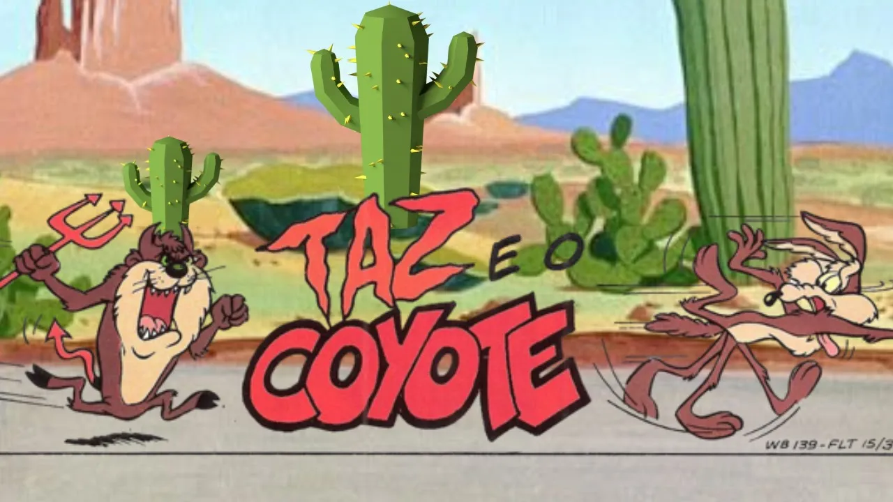 TAZ E O COYOTE - LOONEY TUNES