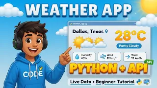Build a Weather App in Python with Real API Data - Tkinter Beginner Tutorial