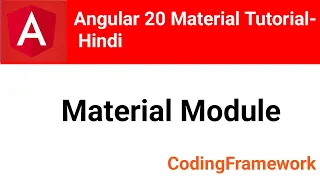 Angular 20 Material Tutorial Day 3 Create Use Material Module