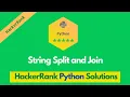 HackerRank String Split and Join problem solution in Python Python solutions Programmingoneonone