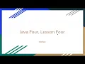 2020 Java Four Lesson Four Interfaces