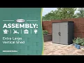 Suncast Extra Large Vertical Storage Shed Assembly
