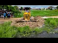 Download Lagu First Start a New Project! Landfill Delete Flooded Area Bulldozer Pushing Stone \u0026 5T Truck Unloading