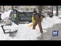 Downtown Northampton remained busy despite the snow day