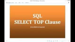 21 - SQL SELECT TOP Clause