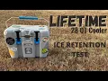 Lifetime 28 QT High-Performance Cooler Ice Retention Test