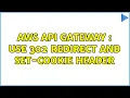 AWS API Gateway Use 302 redirect and set-cookie header