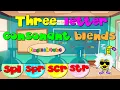 Three Letter Consonant Blends spl-spr-scr-str Phonics Song