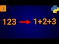 How To Find The Sum Of Digits Of a Number In Python By Using Strings