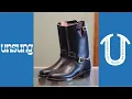 Unsung Handmade Engineer Boots With Wickett Craig Burgundy H Latigo Overdyed Black Full Process