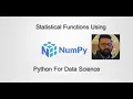 Statistical Functions using Numpy A Beginner s Guide Python For Data Science datamahadev