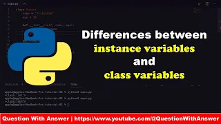 Instance variables Vs Class variables in Python