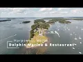 The Dolphin Marina Restaurant Located in Harpswell Maine Aerial View in Beautiful 4K