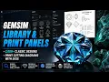 GemSim Library Print Panels - 2 000 Faceting Designs Cutting Diagrams