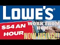 LOWES IS HIRING NOW Work From Home Job 54 an hour