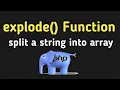 PHP For Beginners explode function Hindi Urdu