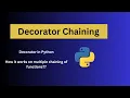 Decorator chaining in Python Malayalam Decorator in python