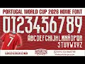 FREE Portugal World Cup 2026 Font Download OTF TTF Football Jersey Font