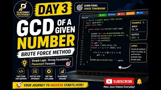Day 3 - Find GCD of two numbers in Java Java for Beginners