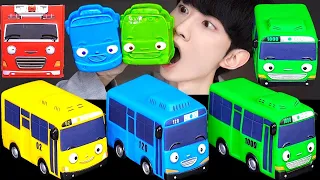 asmr tayo bus jelly food recipe party desserts candy mukbang eating sounds