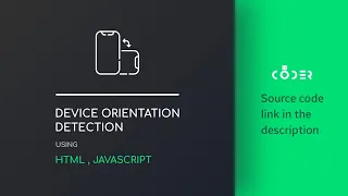 Pure JS Detect Device Orientation using HTML