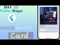 Flutter Card Widget Tutorial How to Use Card Widgets in Flutter Day 20