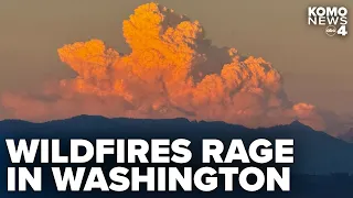 A quarter-million acres burned statewide as Western Washington wakes to smoky skies