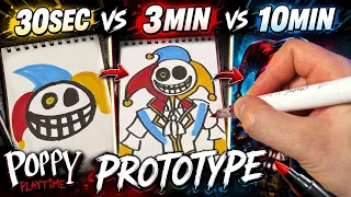 Drawing PROTOTYPE | Poppy Playtime in 30 Sec vs 3 Min vs 10 Min