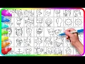 Incredibox SPRUNKI Coloring Pages - Phase 1 vs Phase 2 Cardboard Satisfying Coloring SPRUNKI