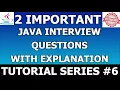 Java Interview Questions Answers Static Methods Method Overloading Method Overriding