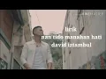 Download Lagu Nan tido manahan hati david iztambul lirik