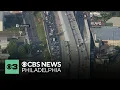 Traffic backup on I-95 northbound in Philadelphia after crash