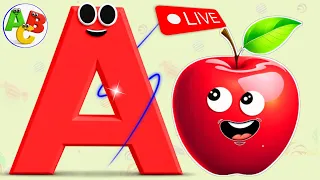 A is for Apple 🍎 || ABC Nursery Rhymes Video || Babies Learning Abc Video || Abc For Kids Preschool 