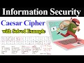 Caesar Cipher Encryption and Decryption with Solved Example Substitution Technique