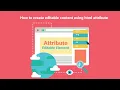 How to create editable content using html attribute contenteditable