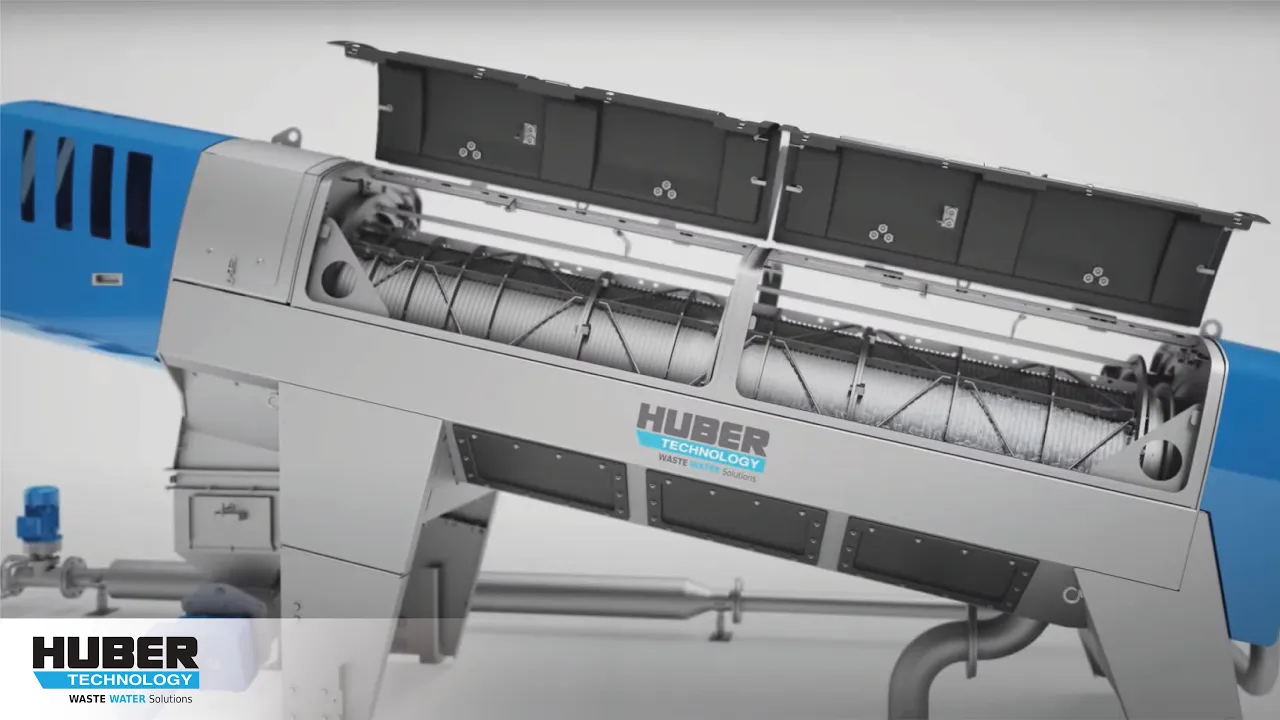 HUBER Sludge Dewatering - Animation