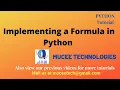 How to write a Python program for Mathematical formula