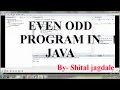 Java Coding Interview Questions Even ODD Program In Java