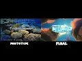 Finding Nemo Titled Cards Prototype VS Final Comparison