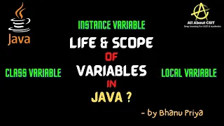 Life and Scope of a variable lec 21 Java Tutorial BhanuPriya