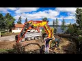 We Bought a Hammer Attachment for our Excavator CAT B8 Hoe-Ram