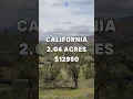 Off-grid 2 04 Acres for Sale in Tehachapi California for 12 950 Taxes are 89 a year