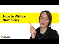 How to Write a Summary