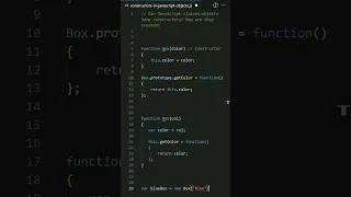 oop - Constructors in JavaScript objects