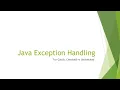 Java Exception Handling Simply with Real Life Example javasip-official