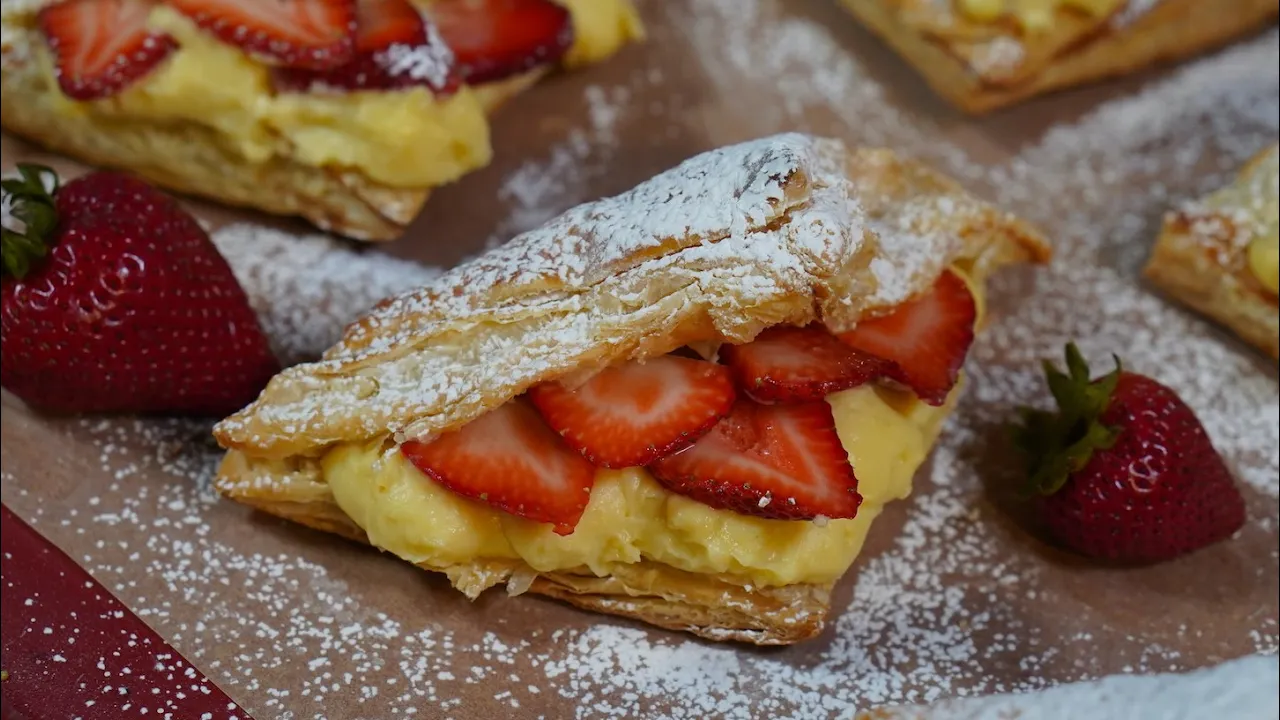 Pastelitos de Hojaldre y Fresas - Puff Pastry - Mi Cocina Rpida