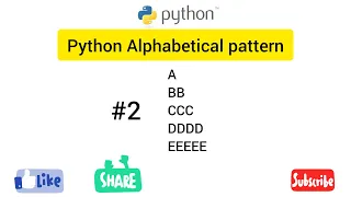 Python Alphabetical pattern program part - 2 Easy Learning Genius