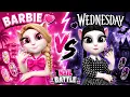 BARBIE VS WEDNESDAY EPIC NAIL BATTLE Barbie Pink Nails vs Wednesday Dark Gothic Nails