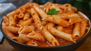 سهلة ولذيذة جدا مكرونة الباستا بصلصة الطماطم وجبن الفيتا Easy And Delicious Pasta Recipe 
