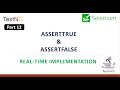 TestNG AssertTrue and AssertFalse practical implementation TestNG Malayalam Tutorial
